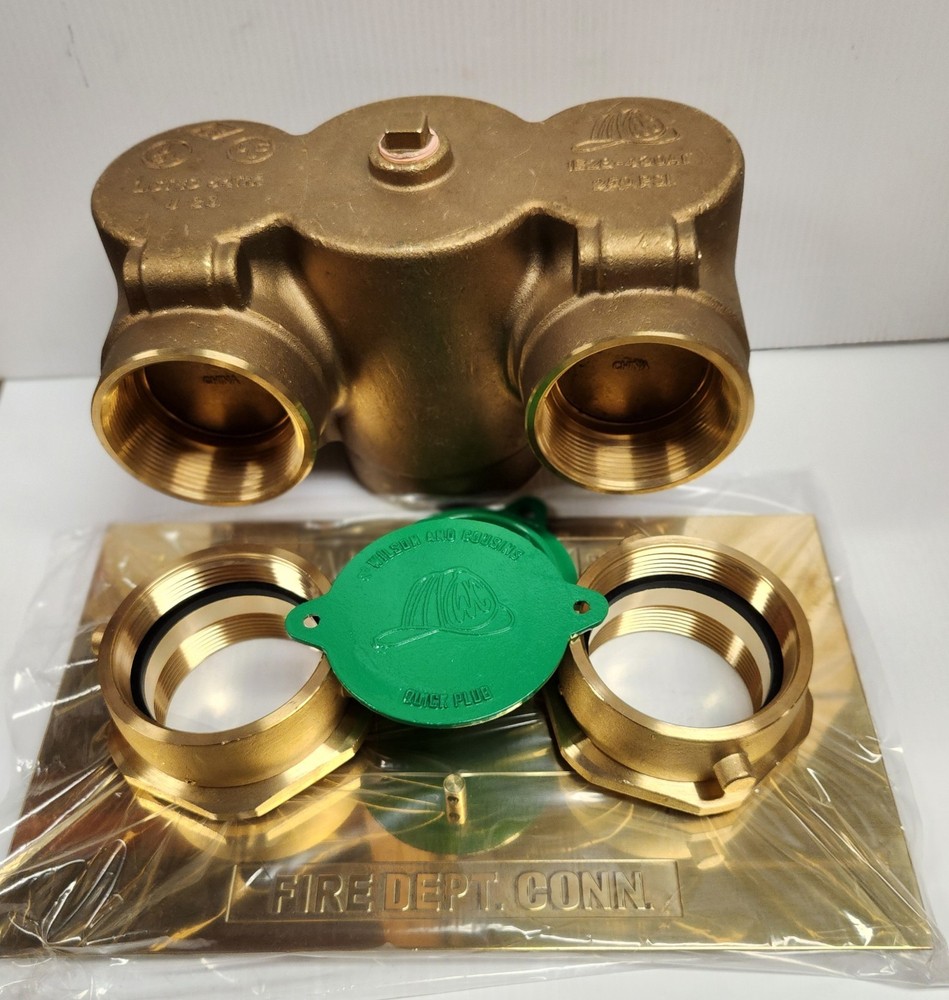 4"X3"X3" BOTTOM OUTLET  CONCEALED SIAMESE- INCLUDES RECTANGULAR PLATE-SNOOT-CAPS