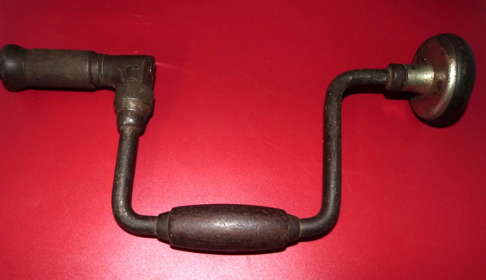 Antique Hand Crank Drill Tool