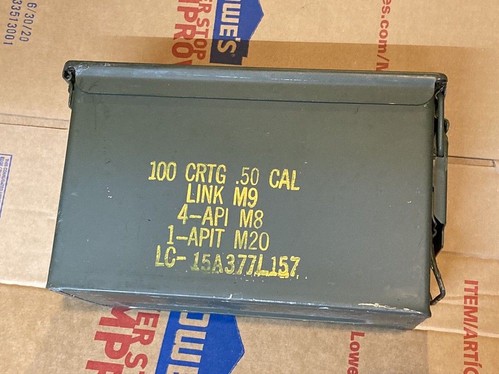 50 Cal Ammo Can EMPTY Steel Genuine USGI Surplus