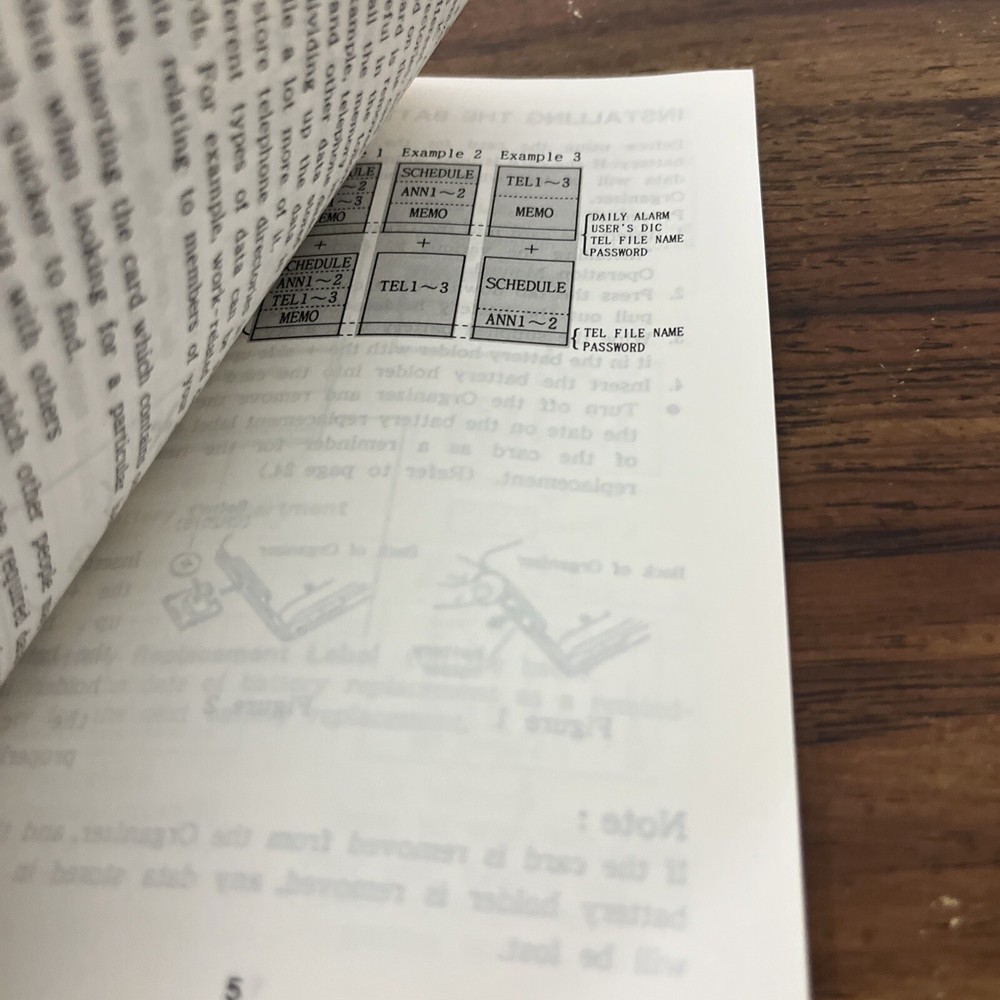 Sharp Wizard Electronic Organizer OZ-780 Manual Only