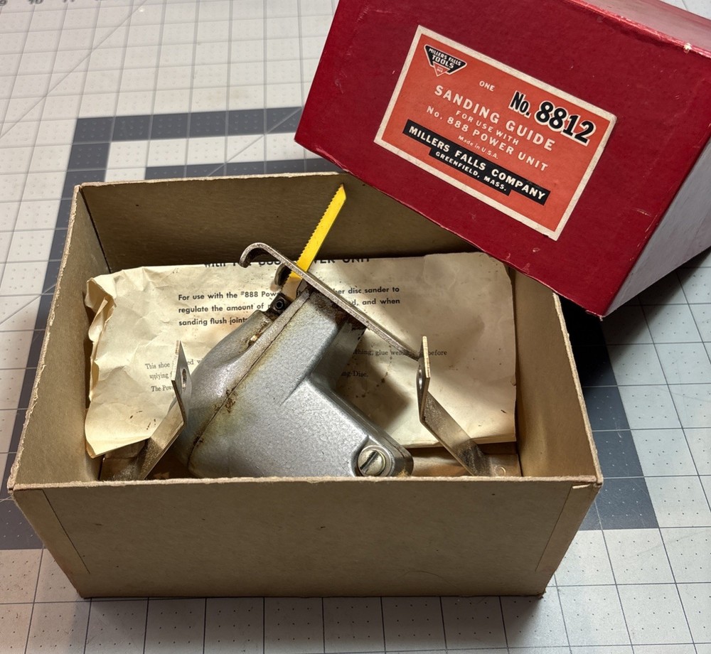 Millers Falls Tools Dyno-MIte Jigsaw & No. 8812 Sanding Guide w/ Box Tools USA