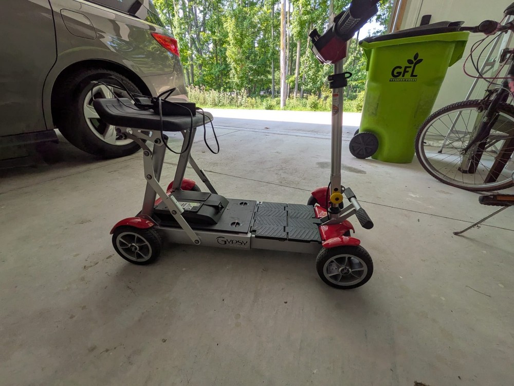 EvRider Red Gypsy Lightweight Folding Mobility Scooter