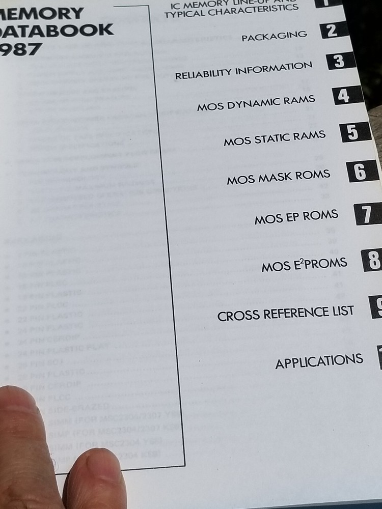 1 OF 2 VINTAGE ELECTRONICS BOOKS DATA OKI MEMORY 3RD EDITION 1987