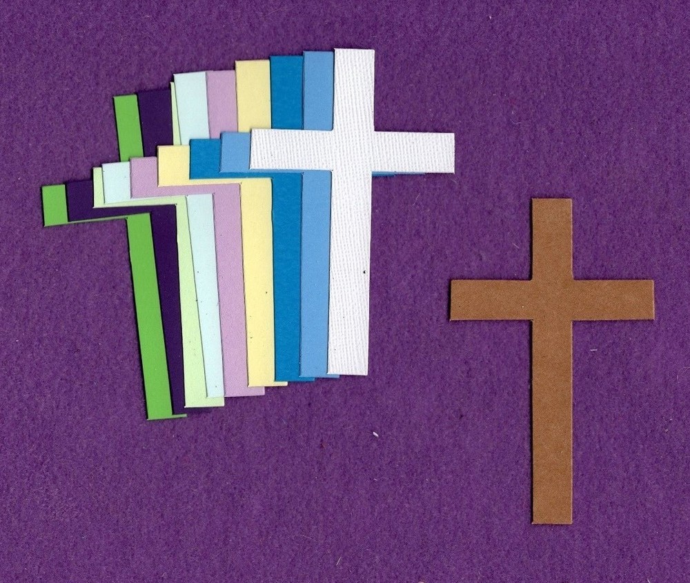 CROSS die cuts scrapbook cards