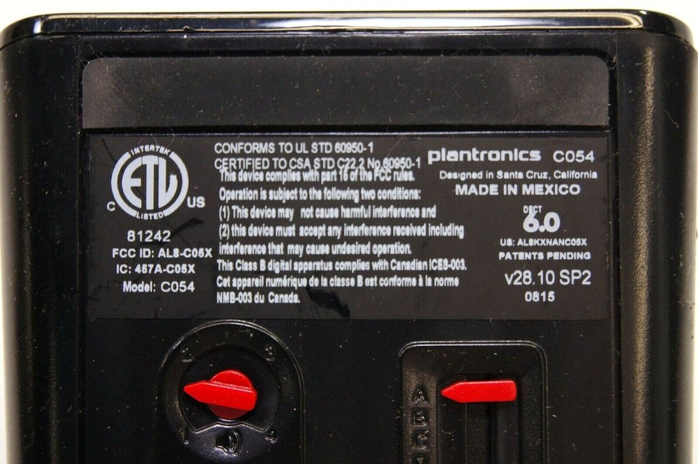 Plantronics CO54 Charging Base W/ WH500 Ear piece Only - Tested