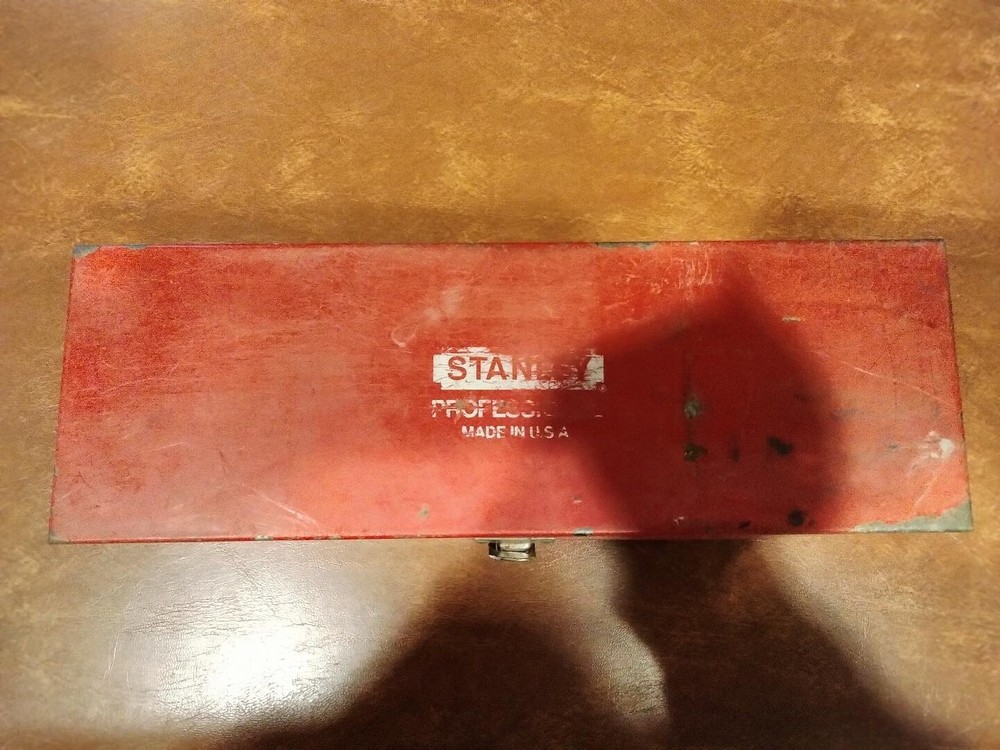 Vintage Stanley Red Tool Box - Empty Box Only