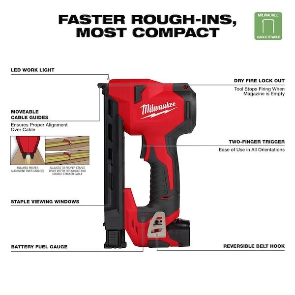 Milwaukee Tool 2448-21 M12 Cable Stapler Kit