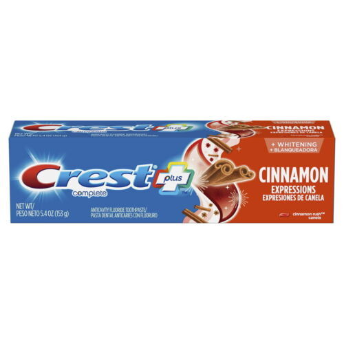 Crest Plus Complete Anticavity Toothpaste Cinnamon Flavor 5.4 Ounce 6 Pack
