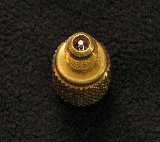 AC split system charge valve adapter