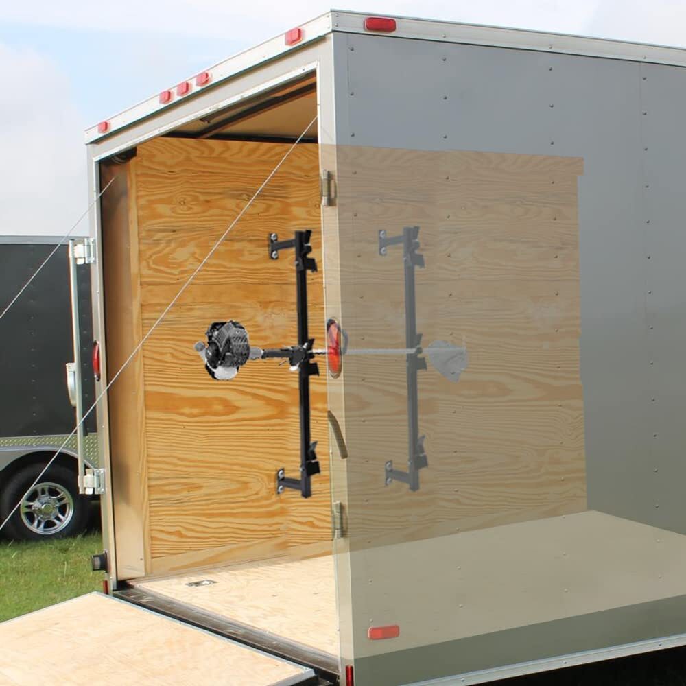 3 Place Locking Trimmer Rack Holder for ENCLOSED Landscape Trailers
