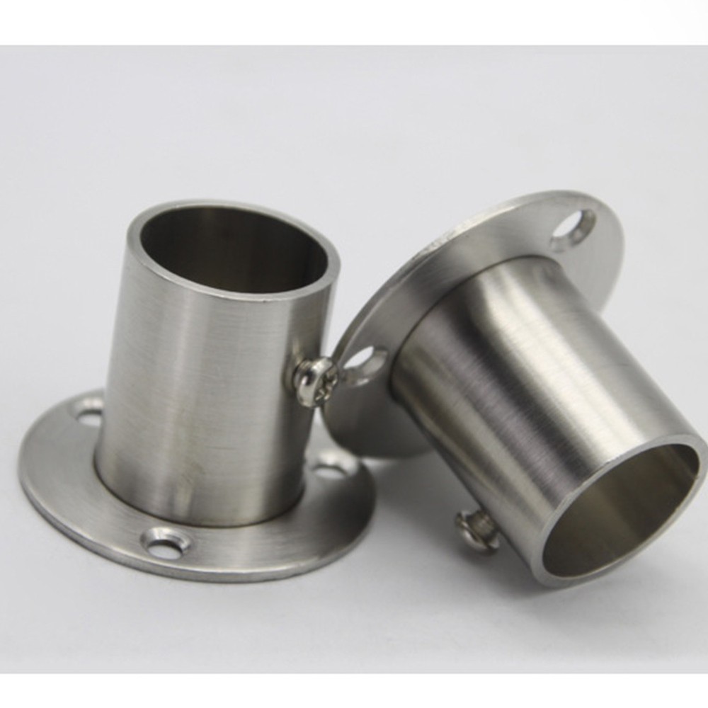 32 Clothes Rail Heavy Duty Wardrobe Pipe Bracket Closet Flange
