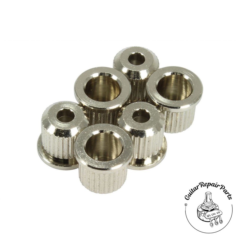 Gotoh String-Thru Rear-Mount Ferrules For Guitar (6 pcs) - Nickel