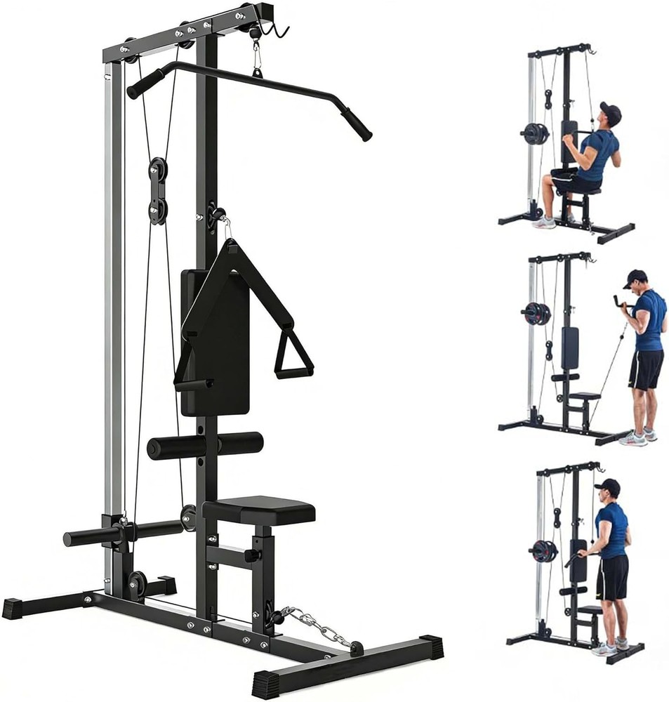 LAT Pull Down Machine for Home Gym Full Body Workout Machine Cable Pulley System