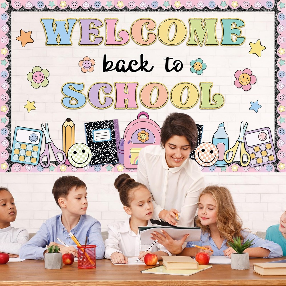 Composition Notebook Classroom Decor Welcome Back to School Bulletin Board Se...