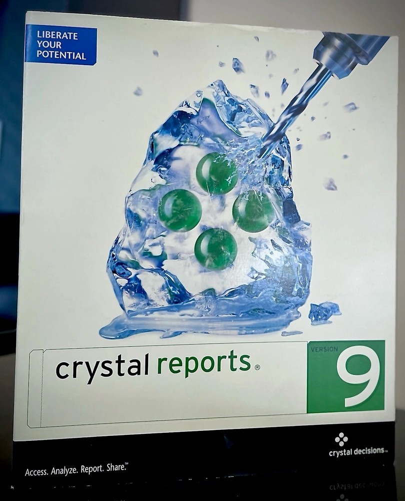 Crystal Reports 9 Standard Version PC WIN CD-ROM Reporting Office Software N Box