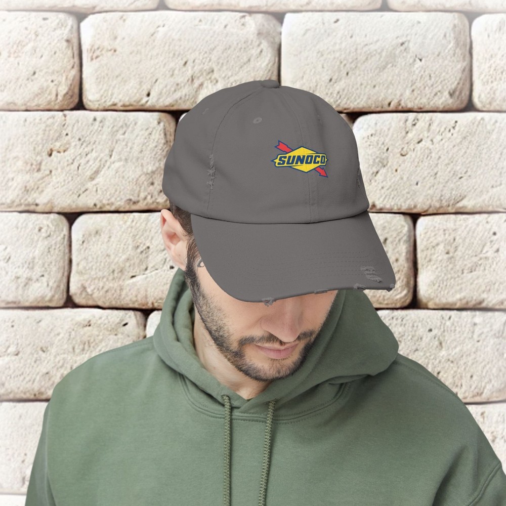 Sunoco Arrow Logo Unisex Distressed Cap