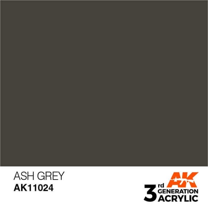 AK Interactive 17ml Bottle Ash Grey 3rd Gen Acrylic Paint AK11024