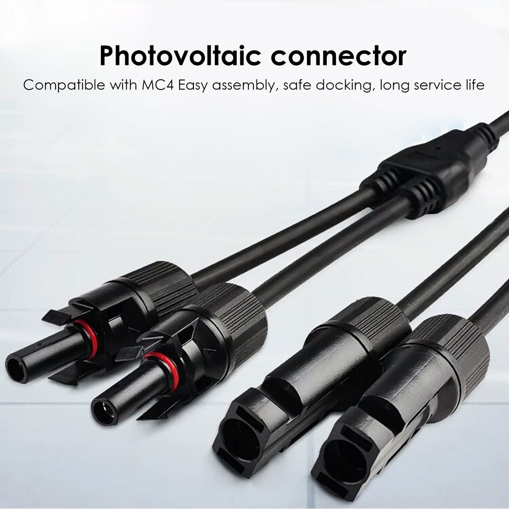 Solar Panel Y Branch Cable Connection Waterproof Adapter Connector Extension US