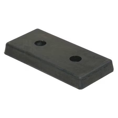 Vestil B-818 Dock Bumper, 8 In. D, Rubber, Rectangular