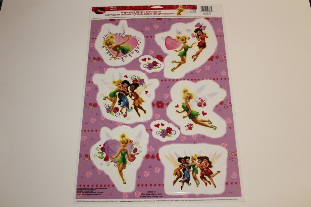 Tinkerbell and Friends Static Cling Window Decorations