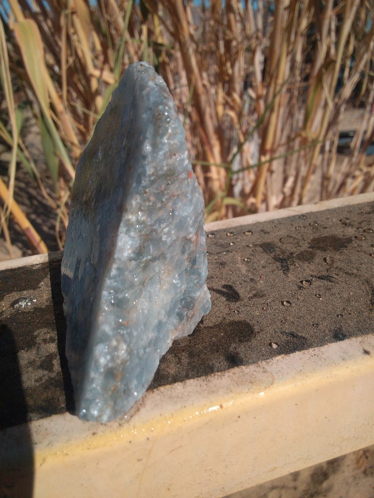 Blue Calcite Specimen Rough Collection Piece Or Slab N Cab