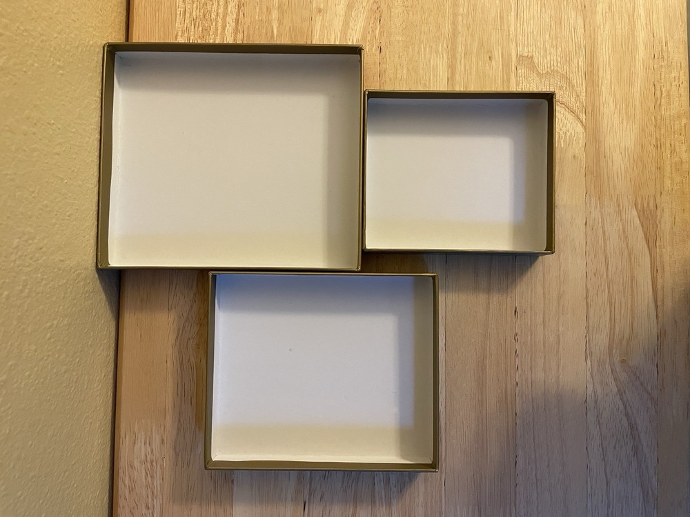 Set of 3 Nesting Boxes Rectangle Red Blue Green