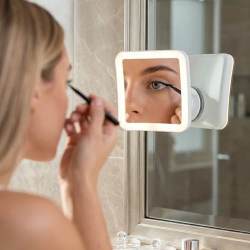 10X Magnifying Lighted Makeup Mirror - Daylight LED Vanity Mirror - White