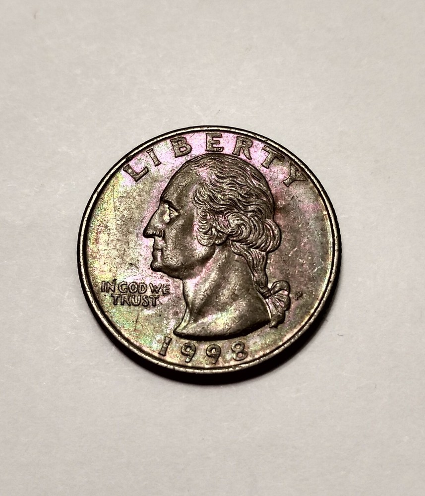 1998-P Washington Quarter ~ Toned