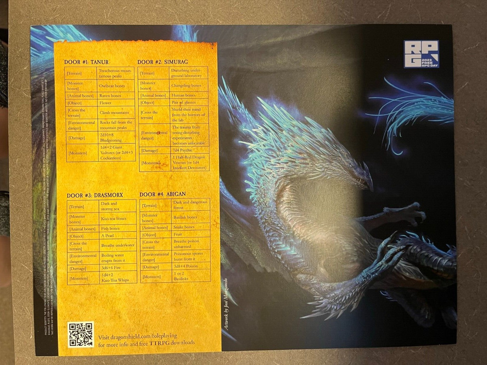 Free RPG Day 2023 Dragon Shield Promo