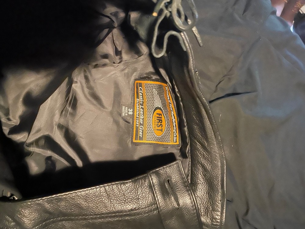 motorcycle jacket and motorcycle chaps