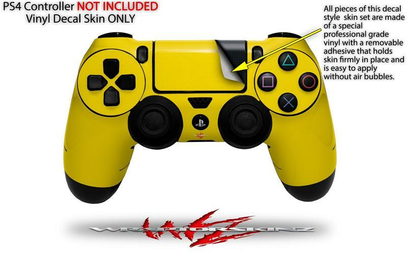 Skin for Sony PS4 Controller Solids Collection Yellow