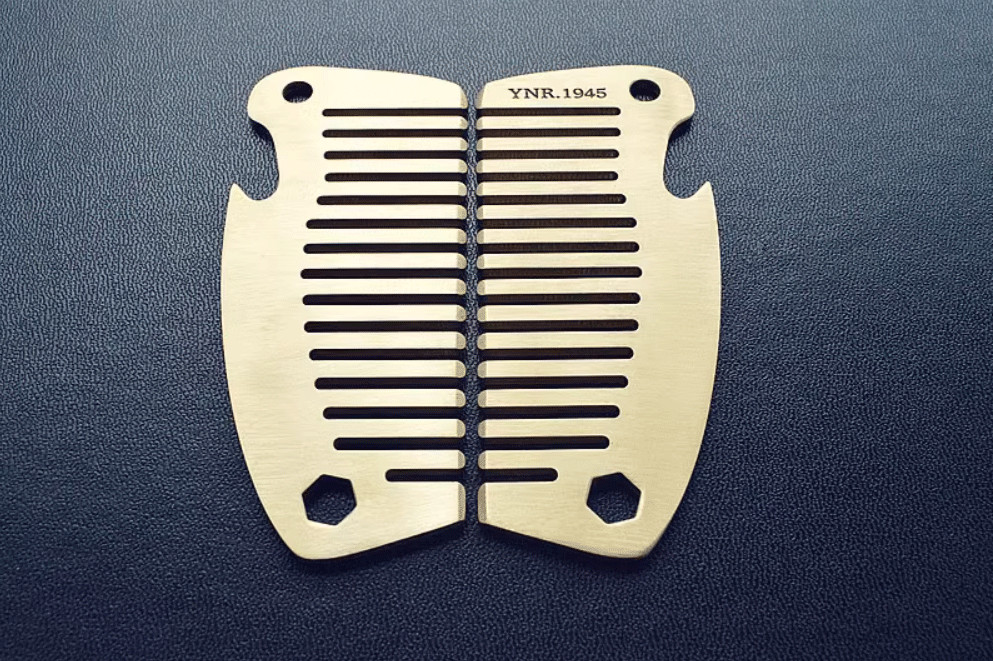 Solid Brass Comb Pocket Multi Tools Comb Bottle Opener Wrench Man EDC Gift