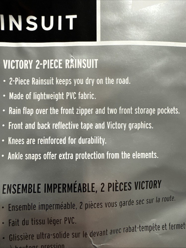Victory Motorcycle 1 Piece Rainsuit