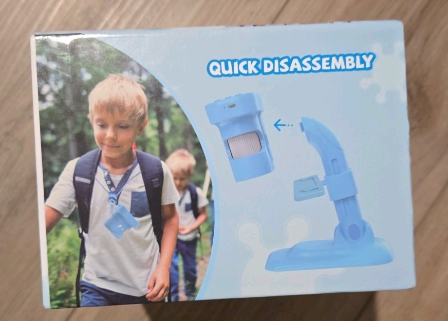 Portable Mini Microscope for Kids 1000x Microscope Magnification