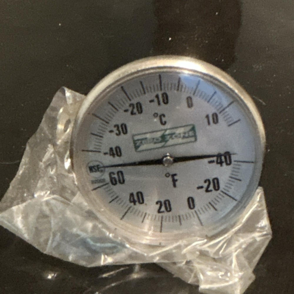 Zero Zone Thermometer Silver NSF Certified