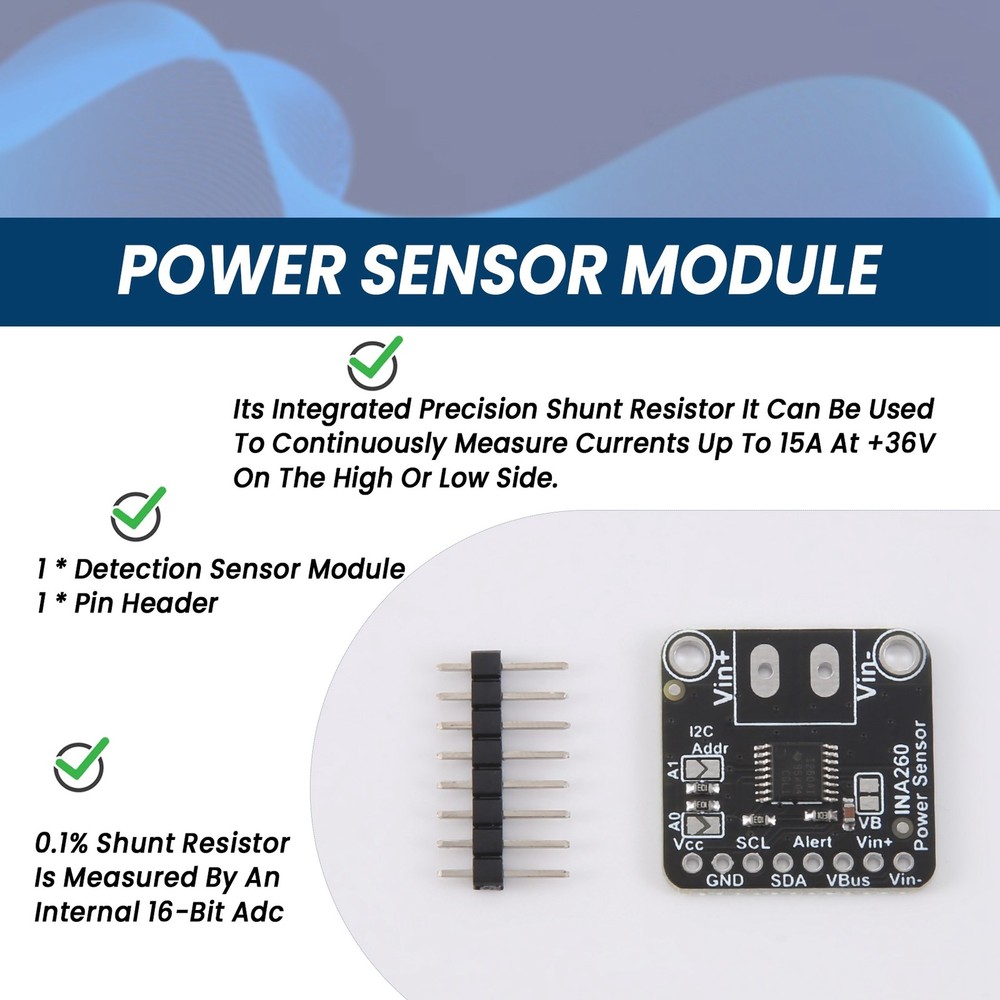 INA260 Detection Sensor Module High or Low Side Voltage Current Sensor5096