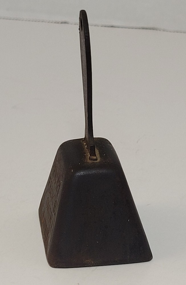 Vintage Metal Advertising Hand Bell Frank Smith Laundry