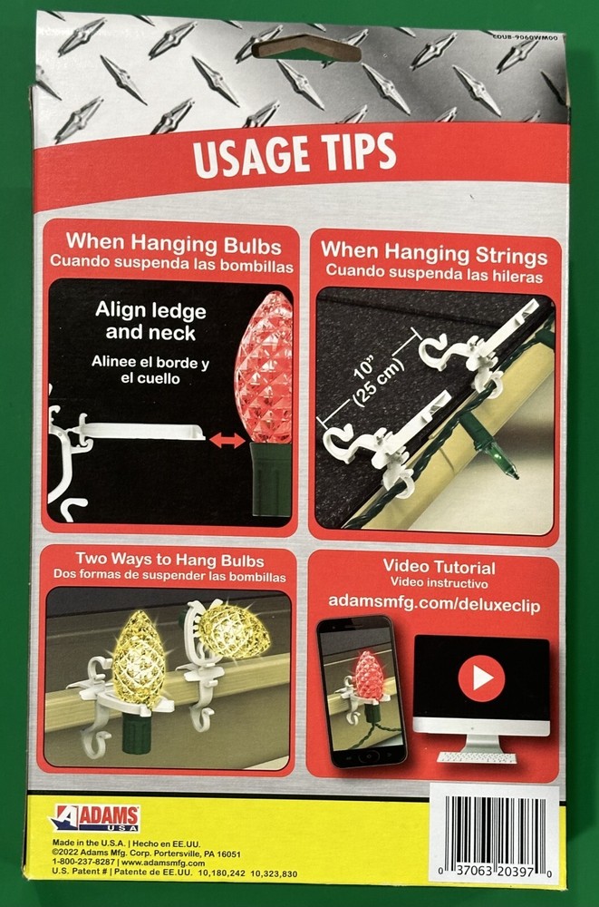 ADAMS All-Purpose Light Clips 50 shingle & Gutter