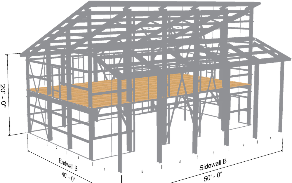 Single Slope 2 story Building Design Information Package