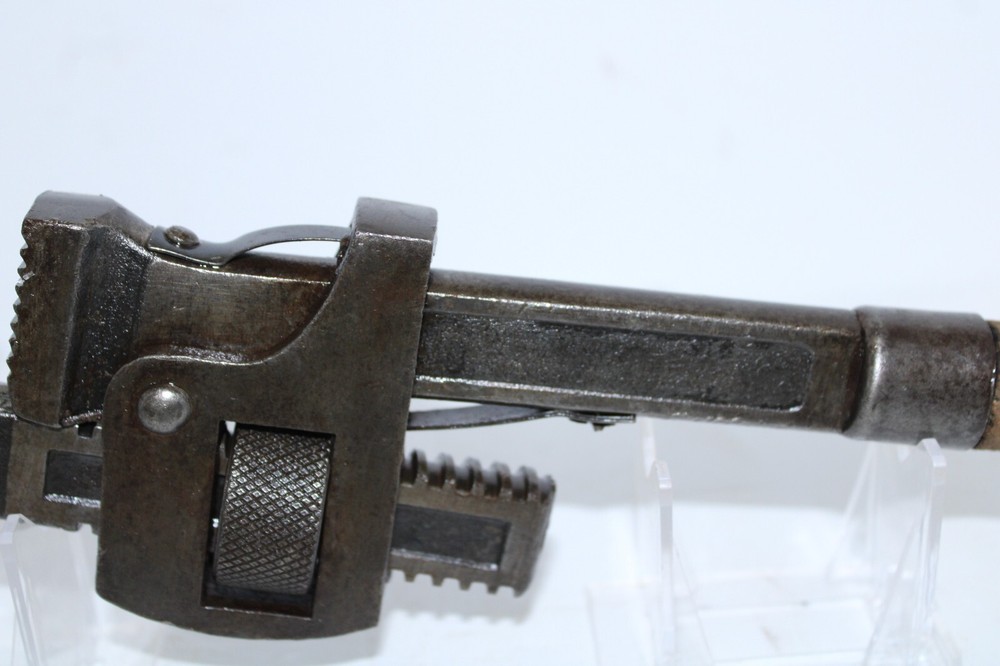 Vintage Blue Grass Pipe Wrench w/Wood Handle