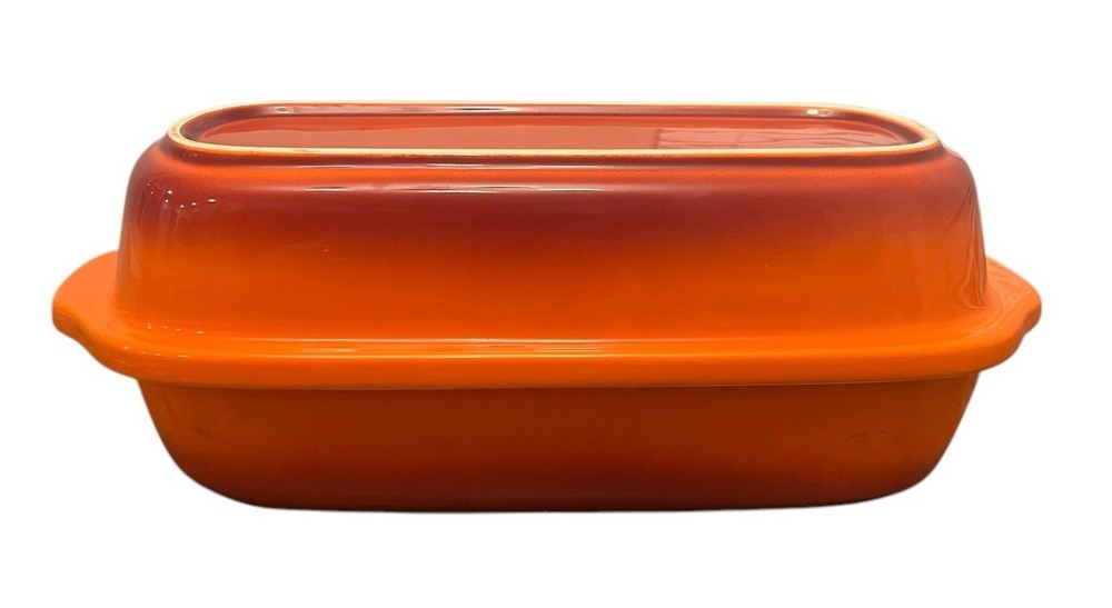 Hells Kitchen Artisan Bread Baker Gordon Ramsey 2.3 Quart Red Orange Stoneware