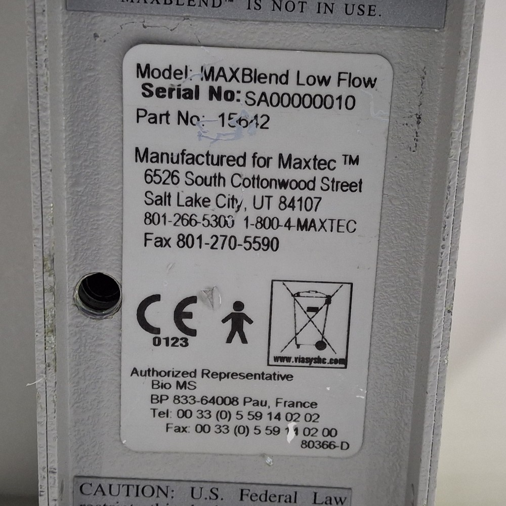 Maxtec, Inc. MAXBlend Low Flow Air/Oxygen Blender