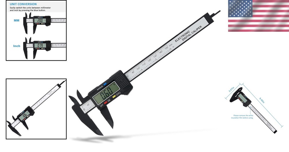 Precision Digital Caliper - 0-6" Measuring Tool with Large LCD & Auto-Off