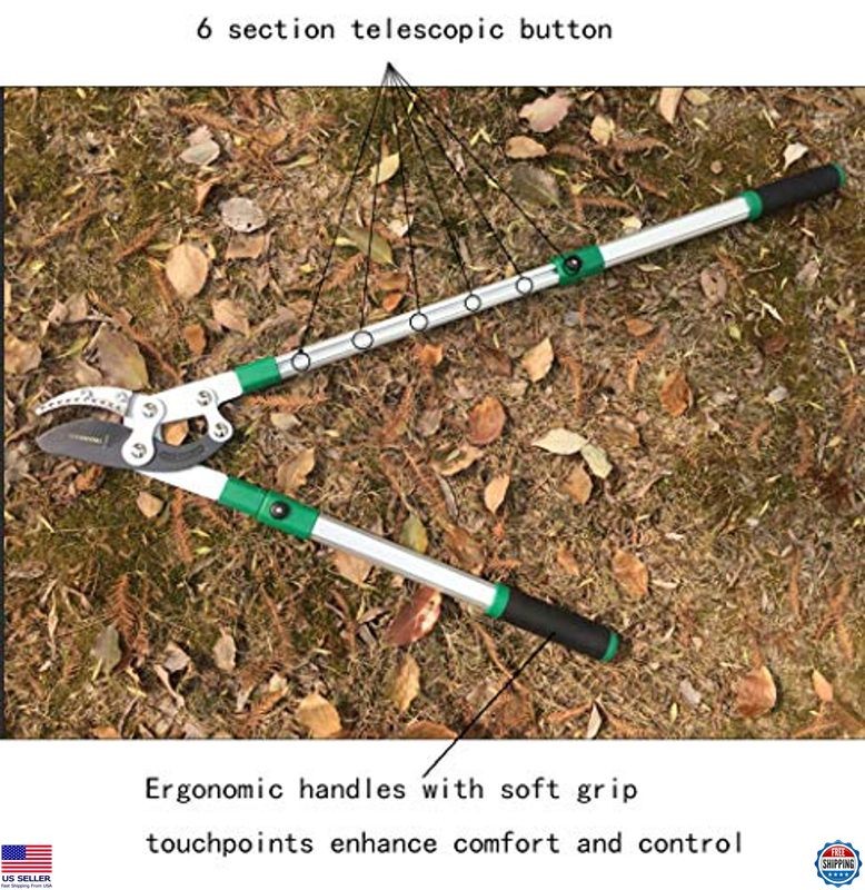 High-Performance Telescoping Anvil Lopper, 2" Cutting Capacity, 28"-40" Handle