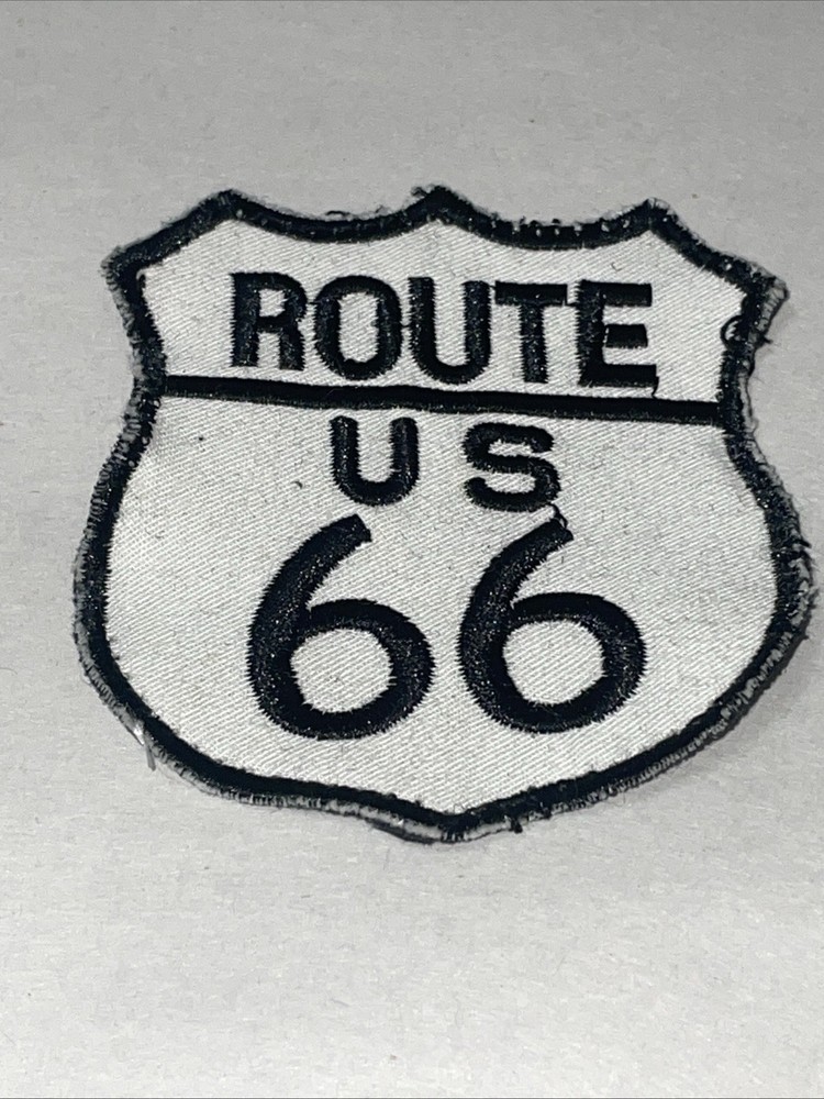 ROUTE 66 EMBROIDERED PATCH SEW-ON  BIKER