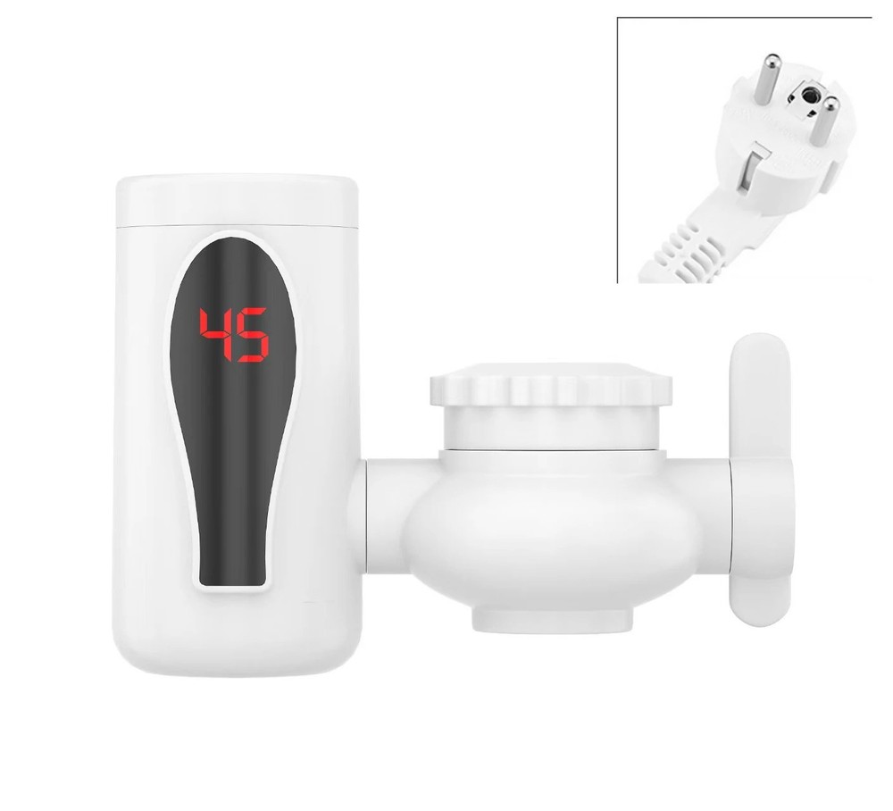 Instant Electric Hot Water Faucet with Digital Display, Rapid Heating Tap for Ki