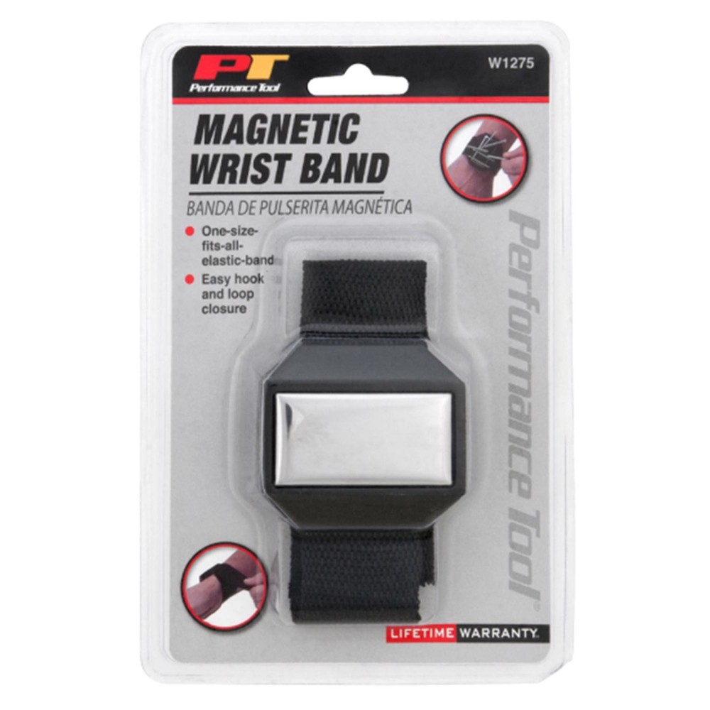 Performance Tool W1275 Magnetic Wrist Band for Small Metallic Objects