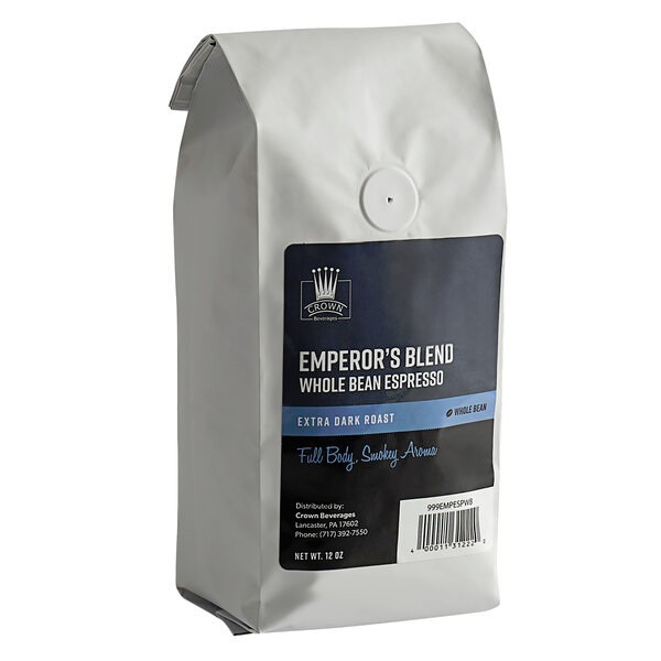 12 oz. Emperor's Blend Extra Dark Whole Bean Espresso (select quantity below)