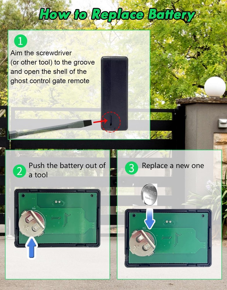 for Ghost Control, AXP1 AXS1 Ghost Gate Opener Remote Transmitter