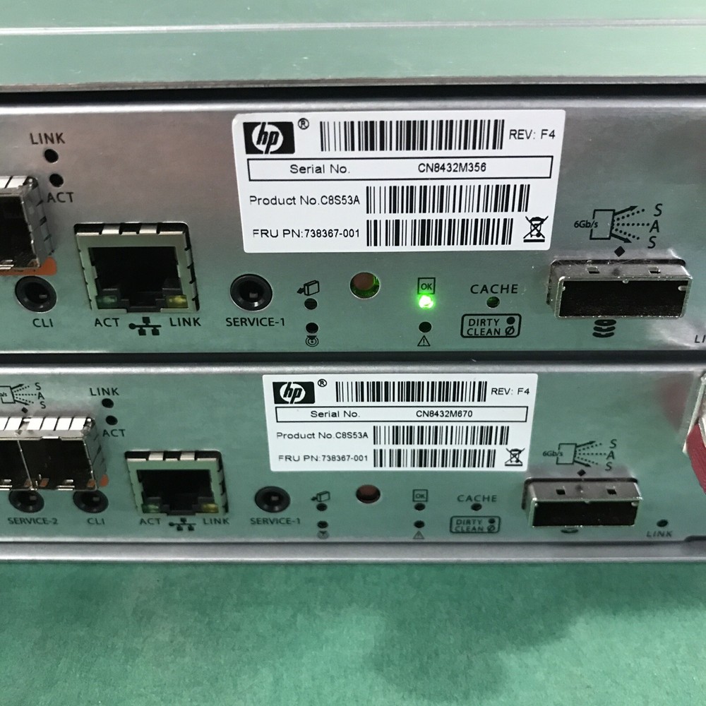 HP C8S55A MSA 2040 SAS DC SFF STORAGE ARRAY w/ 2 C8S53A Controllers